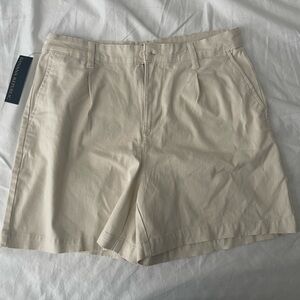 Banana Republic Women’s Cream High-Rise Cotton Blend Shorts size 10